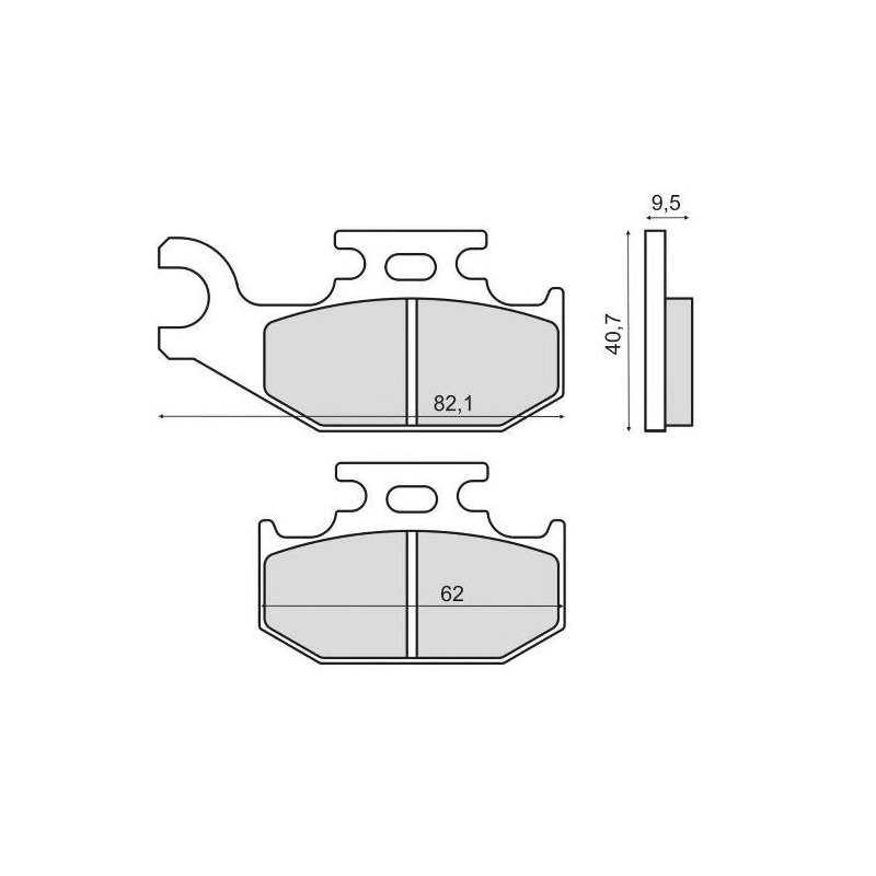 Plaquettes de Frein RMS - métal fritté - 225102893 - Kawasaki KFX/Suzuki LT-R