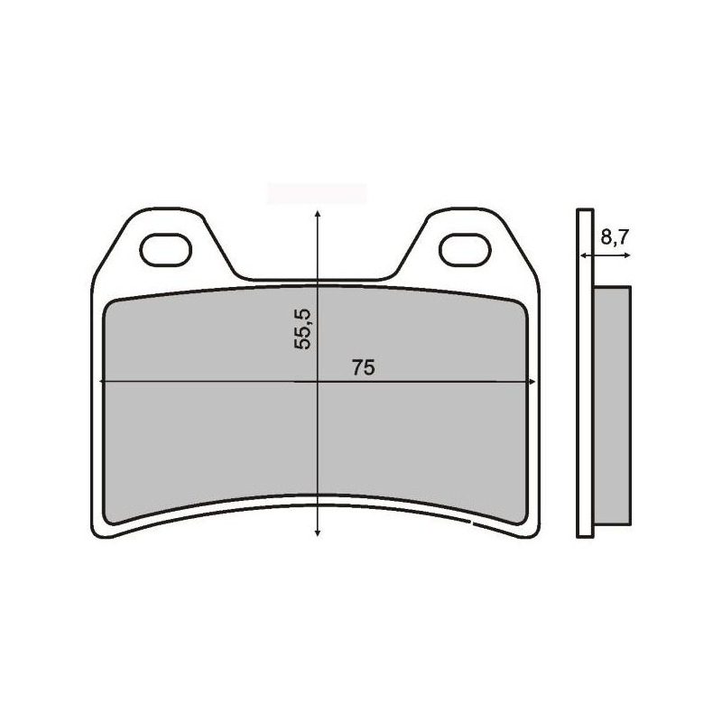 Plaquettes de Frein RMS - métal fritté - 225101103 - KTM Duke/Moto Guzzi V7