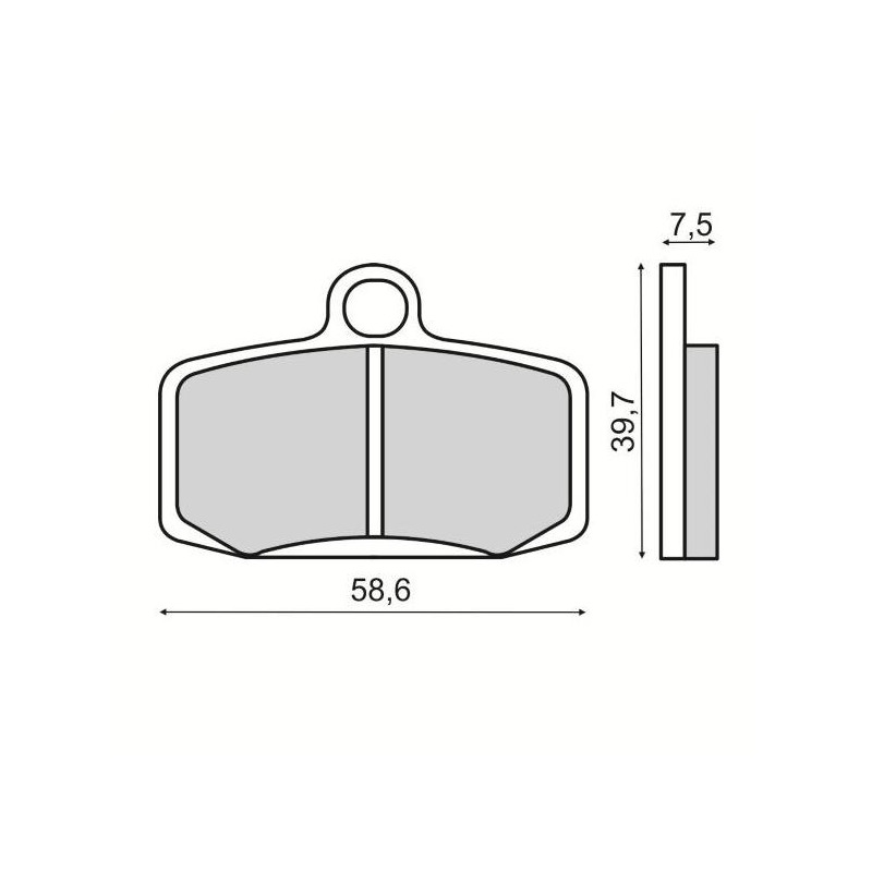 Plaquettes de Frein RMS - métal fritté - 225103543 - KTM SX/Gas Gas TXT