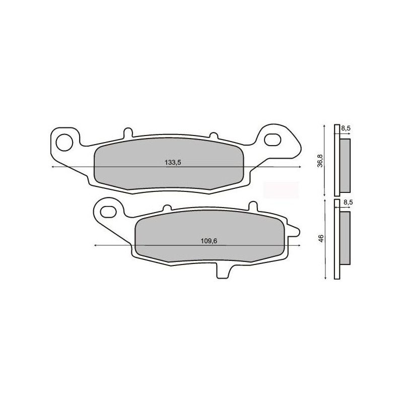 Plaquettes de Frein RMS - métal fritté - 225101243 - Suzuki Gladius/