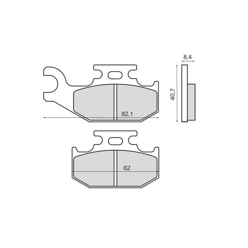 Plaquettes de Frein RMS - métal fritté - 225102903 - Suzuki Kingquad