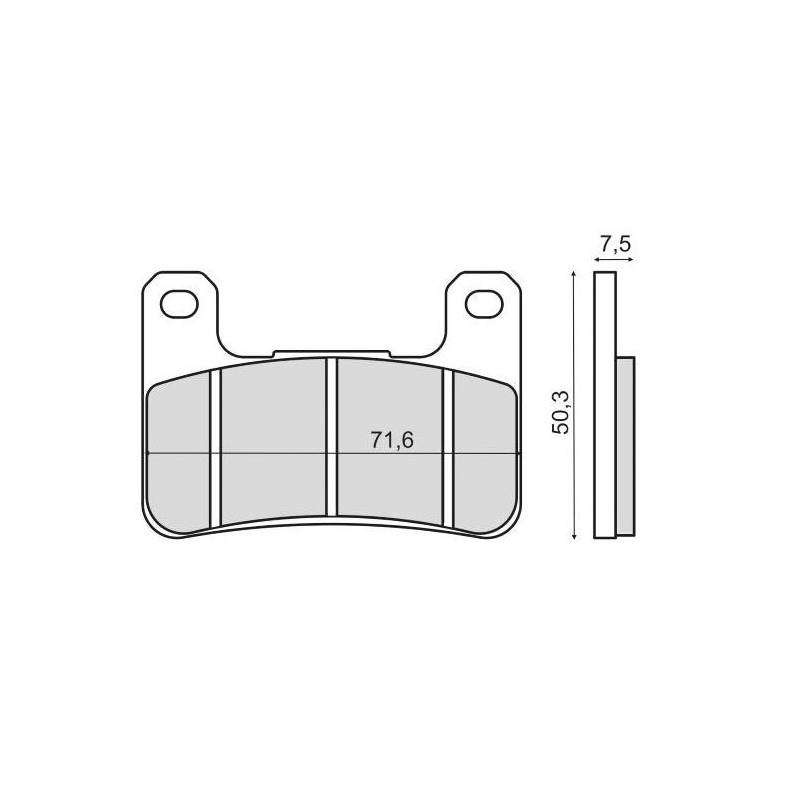 Plaquettes de Frein RMS - métal fritté - 225102963 - Suzuki VZR/Kawasaki Z 900 RS