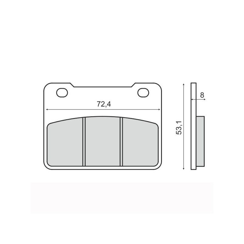 Plaquettes de Frein RMS - métal fritté - 225103473 - Sym Maxsym 400cc 2011-12