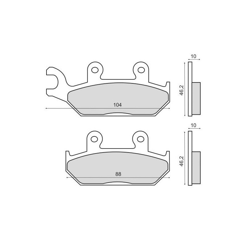 Plaquettes de Frein RMS - métal fritté - 225103203 - XTZ 660 Ténéré 1991-96