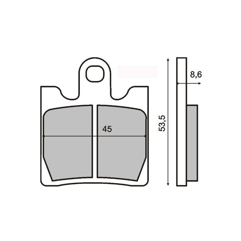 Plaquettes de Frein RMS - métal fritté - 225100383 - Yamaha FJR/Triumph Trophy