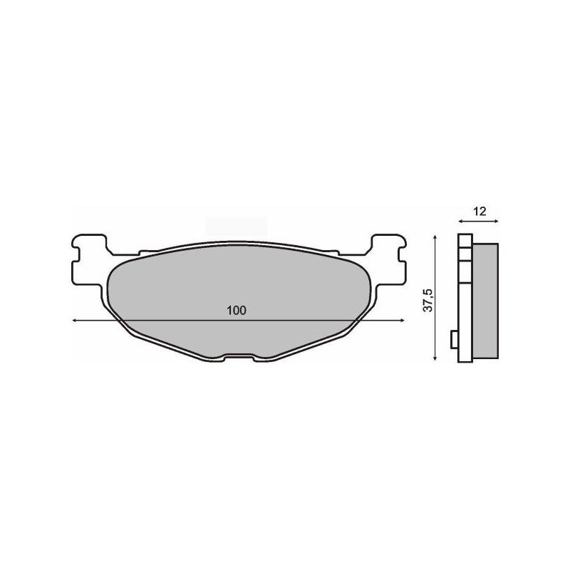 Plaquettes de Frein RMS - métal fritté - 225100803 - Yamaha T-Max/Majesty