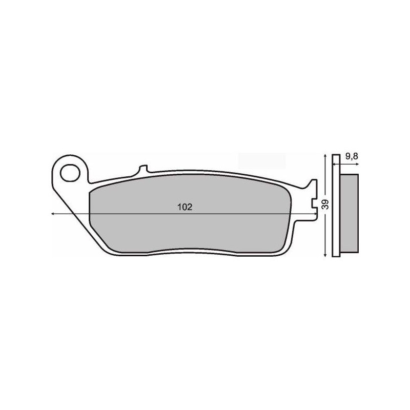 Plaquettes de Frein RMS - métal fritté - 225102643 - Yamaha MT-01/Honda FJS