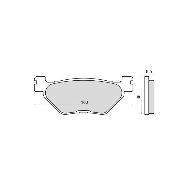 Plaquettes de Frein RMS - métal fritté - 225103133 - Yamaha TDM/FJR