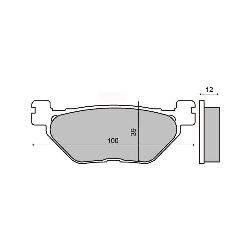 Plaquettes de Frein RMS - métal fritté - 225101413 - Yamaha T-Max 50