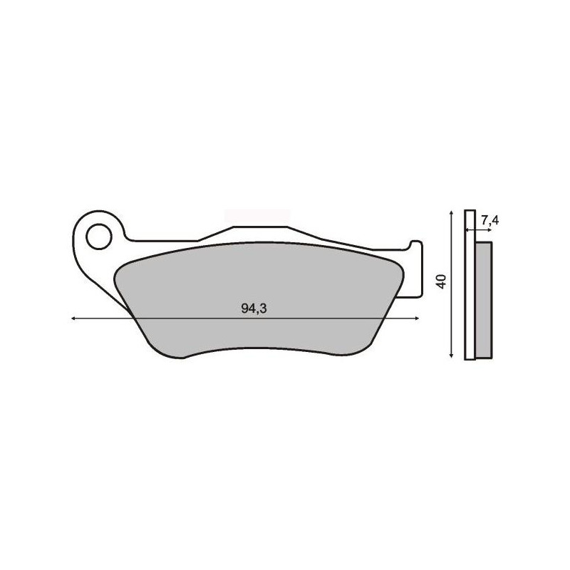 Plaquettes de Frein RMS - métal fritté - 225100773 - Yamaha X-Max 125/250cc
