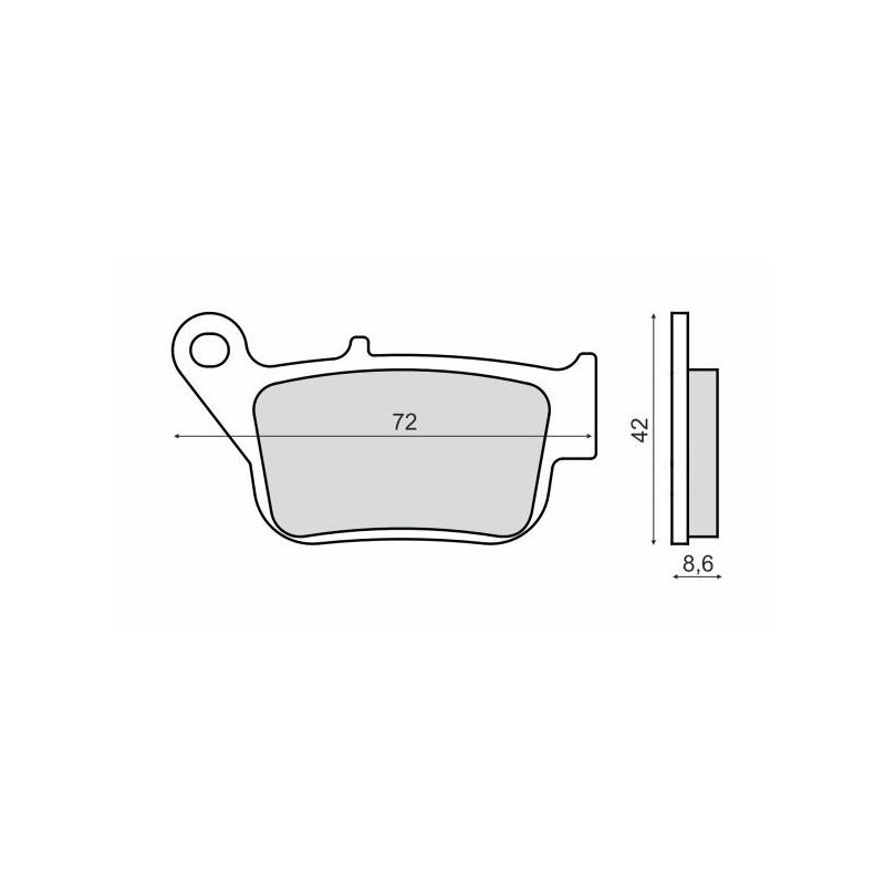 Plaquettes de Frein RMS - métal fritté - 225103273 - Yamaha X-Max 250cc 2014-16