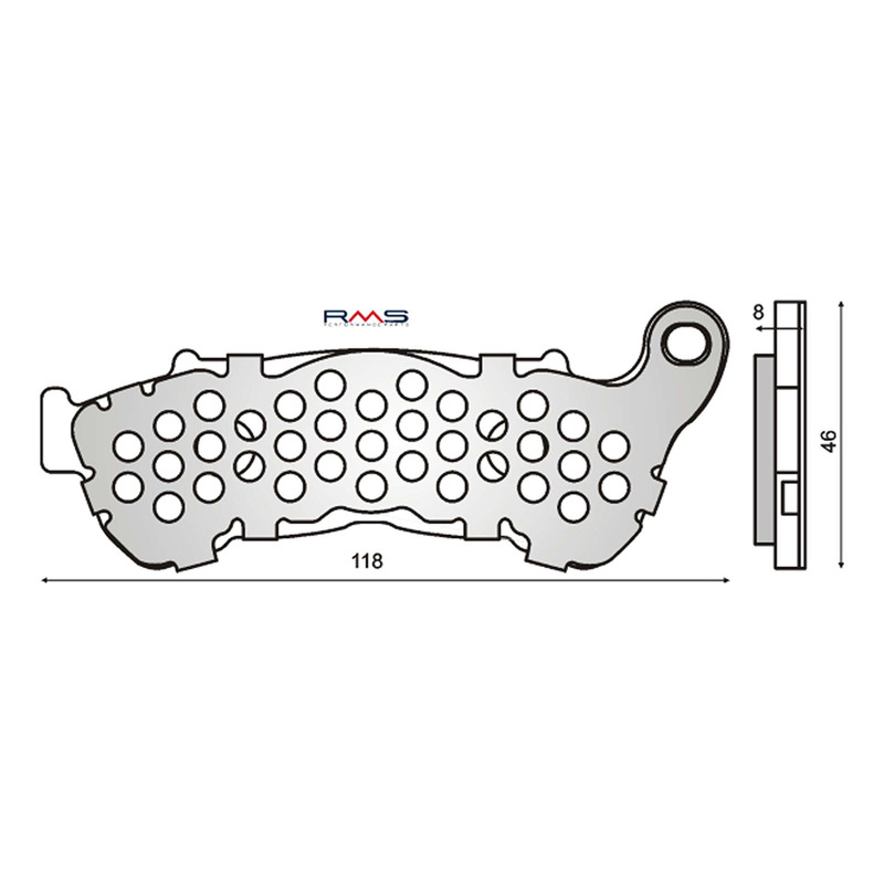 Plaquettes de frein RMS Organique 225102550 Honda SH 300