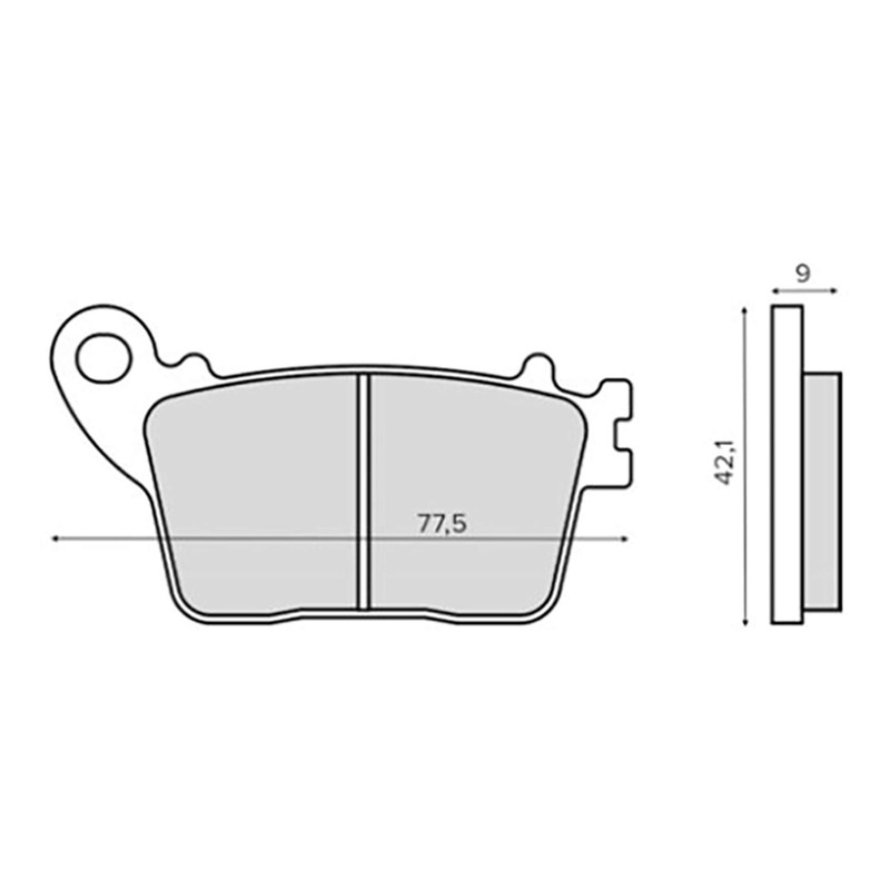 Plaquettes de Frein RMS - Organique - 225102930 - Honda CBF/Kawasaki ZX-10R