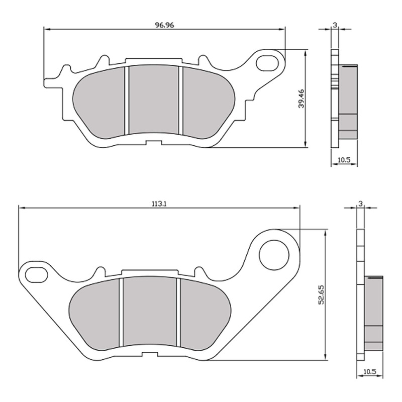 Plaquettes de frein RMS Organique 225103650 X-Max 125/R3