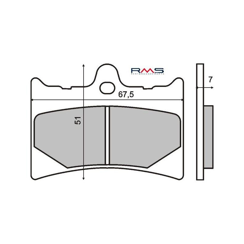 Plaquettes de Frein RMS - Organique - 225100530 - Aprilia RS