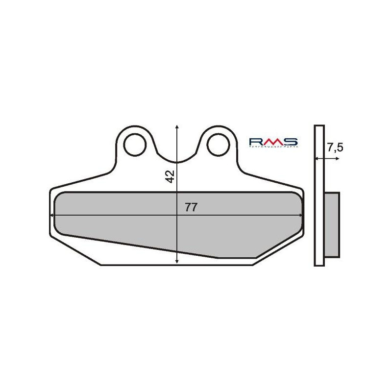 Plaquettes de Frein RMS - Organique - 225100740 - Aprilia Pegaso/Peugeot XR6