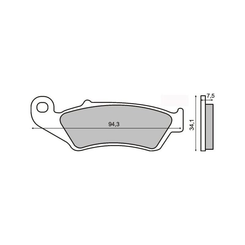 Plaquettes de Frein RMS - Organique - 225100920 - Aprilia RXV/Honda TRX