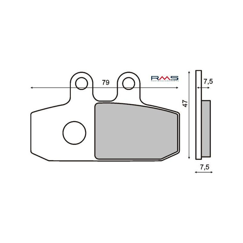 Plaquettes de Frein RMS - Organique - 225100680 - Aprilia Atlantic 2001-04