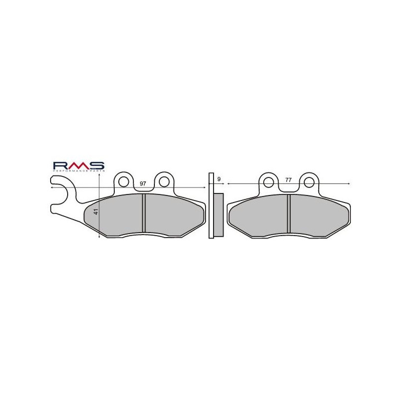 Plaquettes de Frein RMS - Organique - 225102620 - Aprilia SR Motard/Gilera Runner