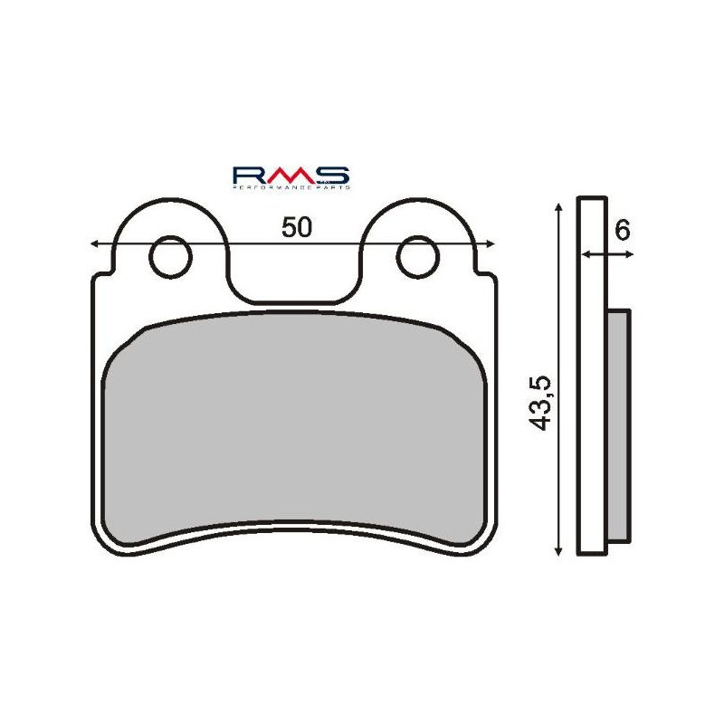 Plaquettes de Frein RMS - Organique - 225100640 - Beta Evo/Gas Gas TXT
