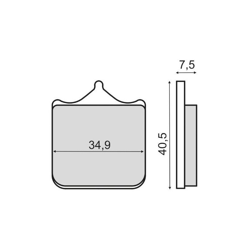 Plaquettes de Frein RMS - Organique - 225102860 - Bimota DB5/Husqvarna SMR