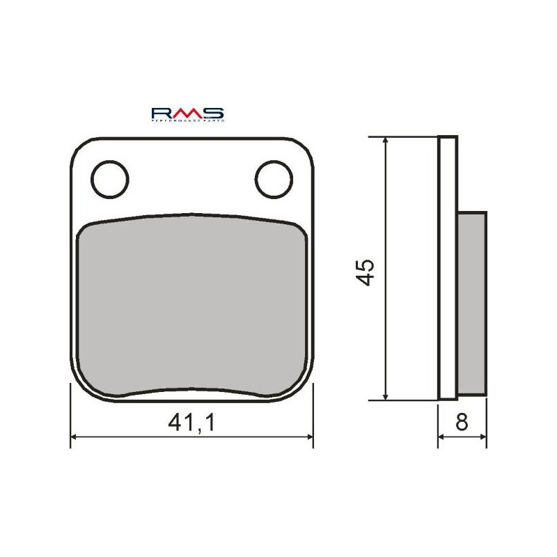 Plaquettes de Frein RMS - Organique - 225101440 - Daelim Otello/Peugeo