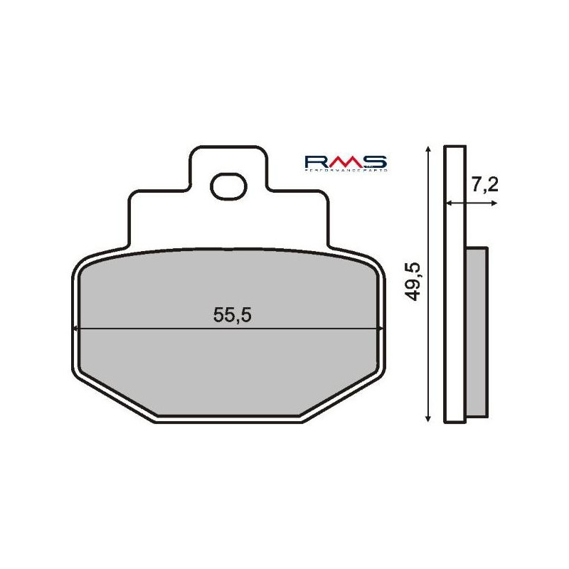 Plaquettes de Frein RMS - Organique - 225100450 - Derbi GP1/Vespa GTS