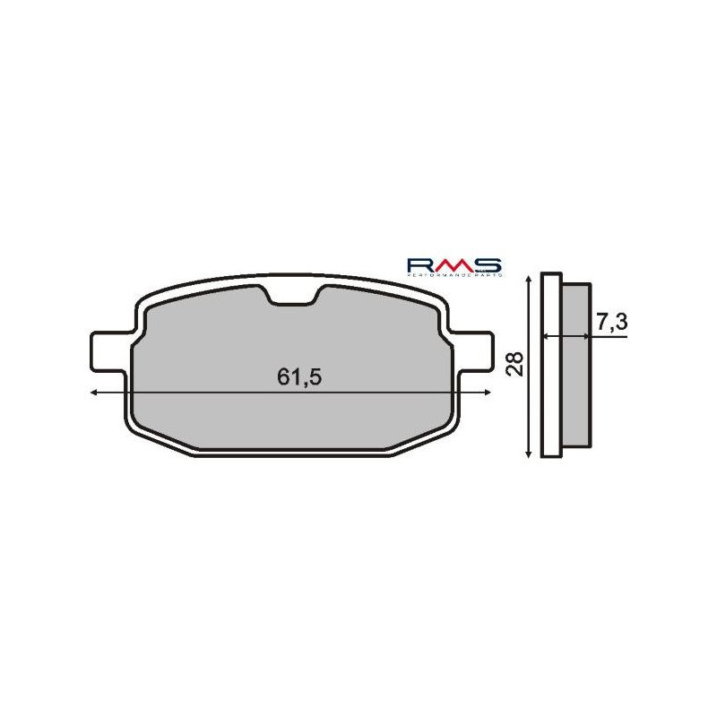 Plaquettes de Frein RMS - Organique - 225100180 - Fantic Leader/Peugeot V-Clic