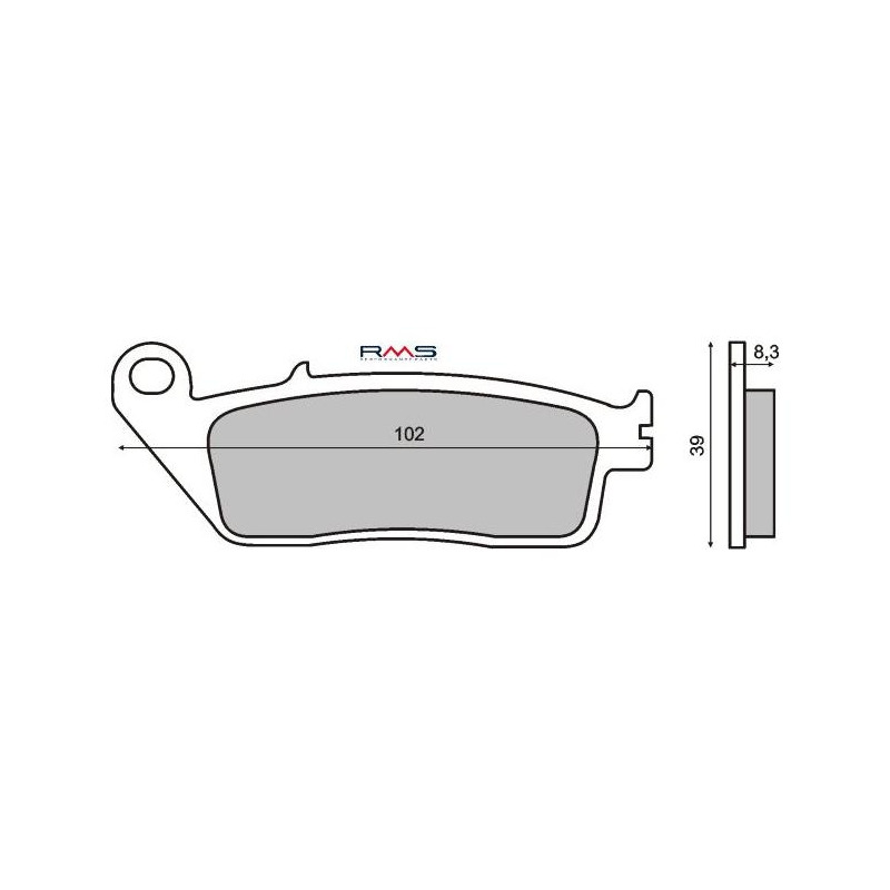 Plaquettes de Frein RMS - Organique - 225100870 - Honda CBR/Peugeot Geopolis