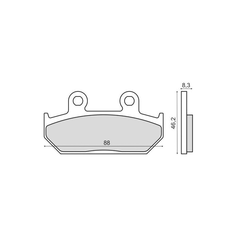 Plaquettes de Frein RMS - Organique - 225103170 - Honda GL Gold Wing/Cagiva Elefant