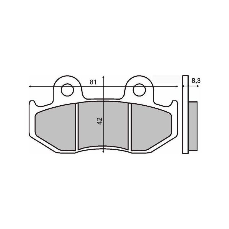 Plaquettes de Frein RMS - Organique - 225102650 - Honda MTX/XR