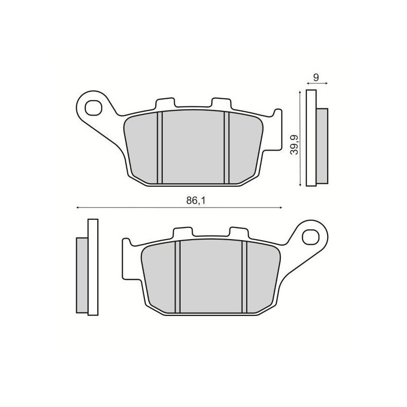 Plaquettes de Frein RMS - Organique - 225103520 - Honda NC/Suzuki SV650