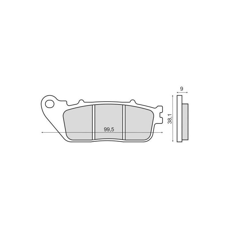 Plaquettes de Frein RMS - Organique - 225103050 - Honda VFR/CBR