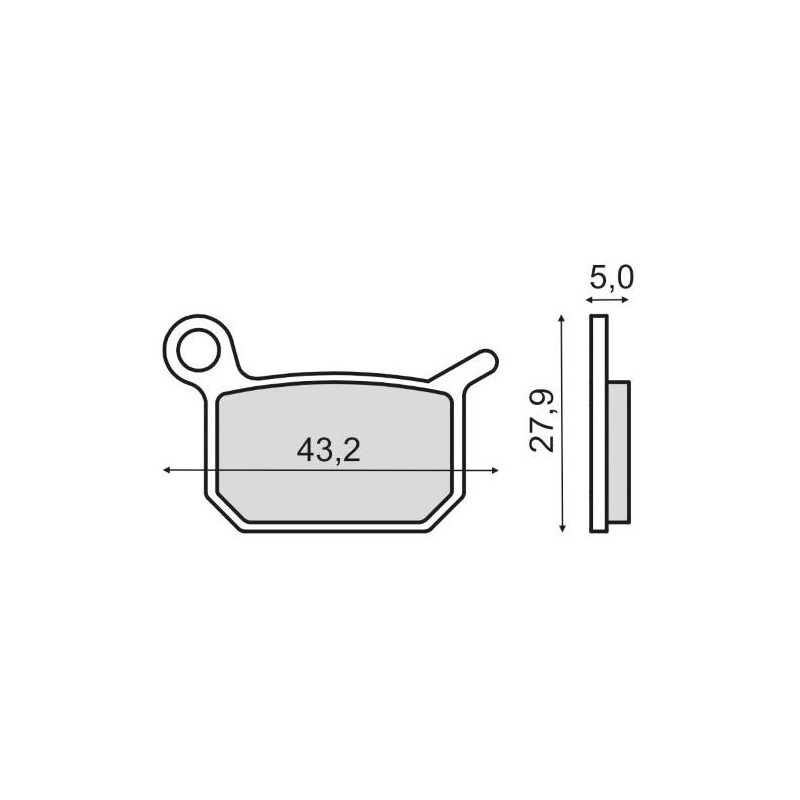 Plaquettes de Frein RMS - Organique - 225103220 - Husqvarna CR/KTM SX