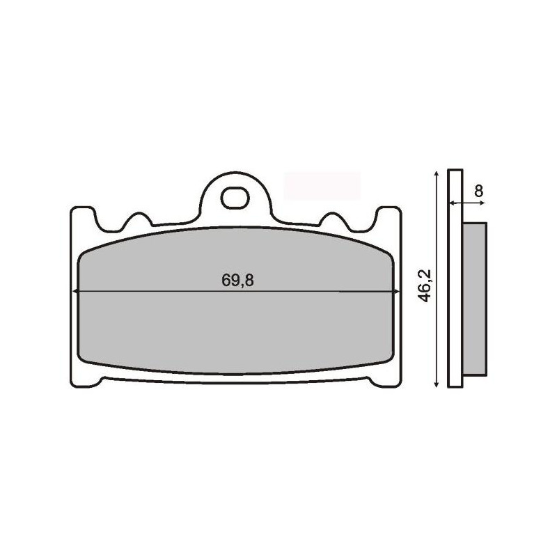 Plaquettes de Frein RMS - Organique - 225101150 - Kawasaki GPZ/Husaberg FS
