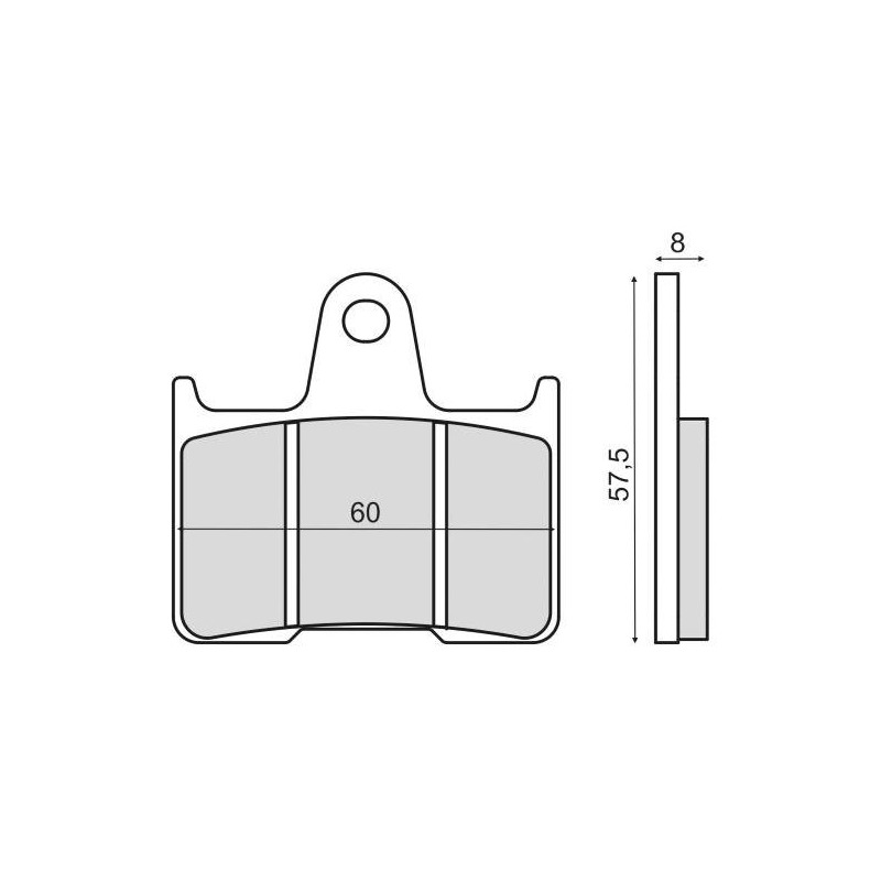 Plaquettes de Frein RMS - Organique - 225103110 - Kawasaki GTR/Suzuki GSX-R