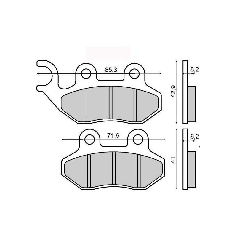 Plaquettes de Frein RMS - Organique - 225102750 - Peugeot Tweet/Sym HD2