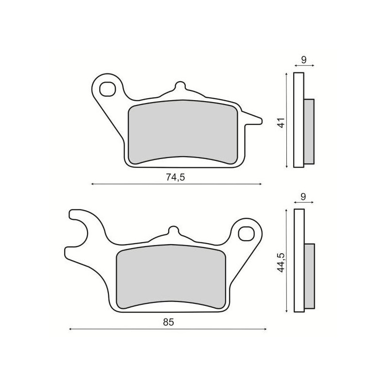 Plaquettes de Frein RMS - Organique - 225103560 - Yamaha Tricity 125/150cc 2014-18