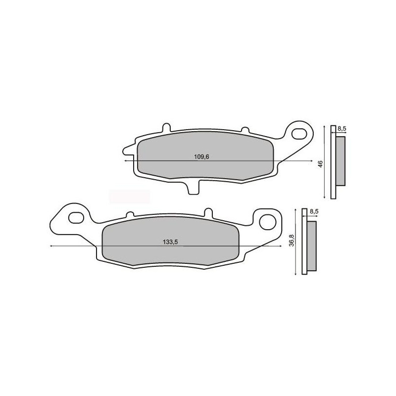 Plaquettes de Frein RMS - Organique - 225101250 - Suzuki SV/Kawasaki ZR-7