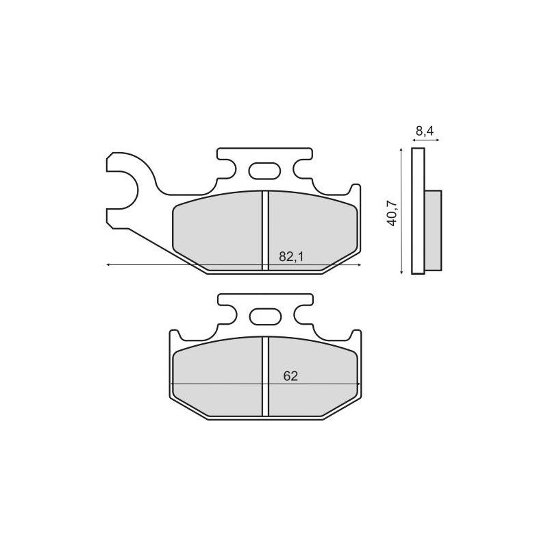 Plaquettes de Frein RMS - Organique - 225102900 - Suzuki Kingquad