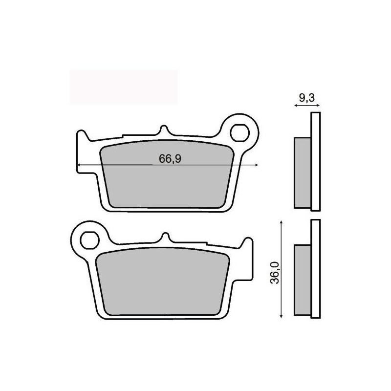 Plaquettes de Frein RMS - Organique - 225101450 - Yamaha YZ/Aprilia RX