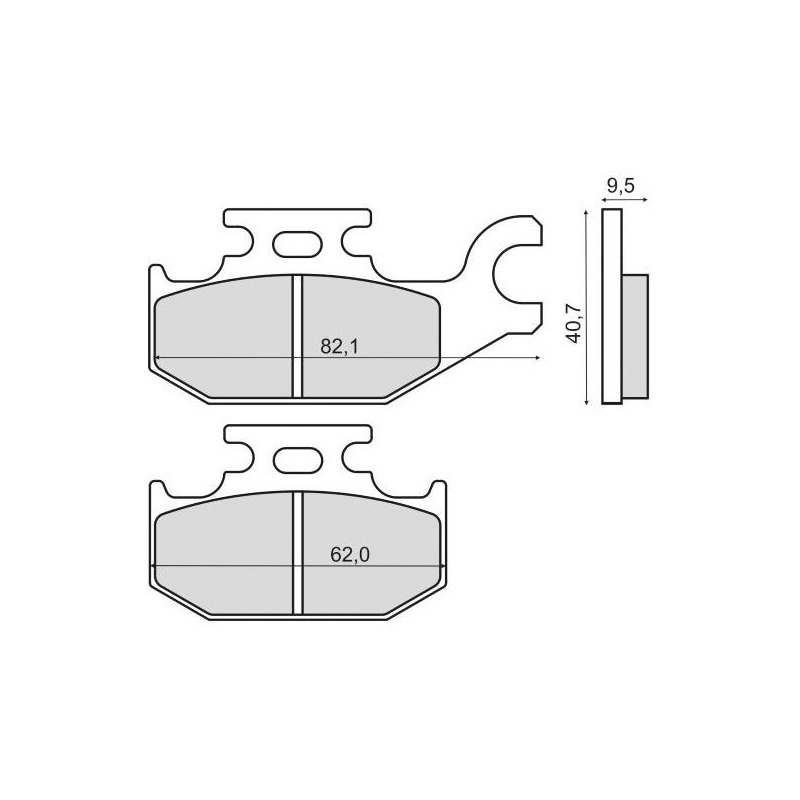 Plaquettes de Frein RMS - Organique - 225102870 - Suzuki Burgman