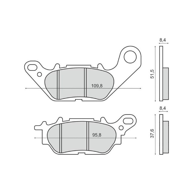 Plaquettes de Frein RMS - Organique - 225103290 - Yamaha YBR/Tricity