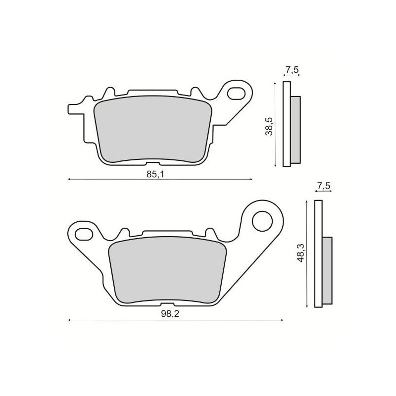 Plaquettes de Frein RMS - Organique - 225103600 - Yamaha N-Max 125/150cc 2015-17