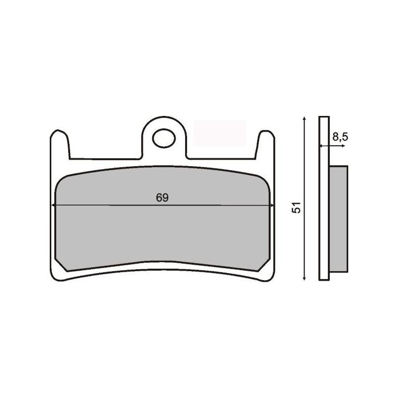 Plaquettes de Frein RMS - Organique - 225101060 - Yamaha T-Max/R6