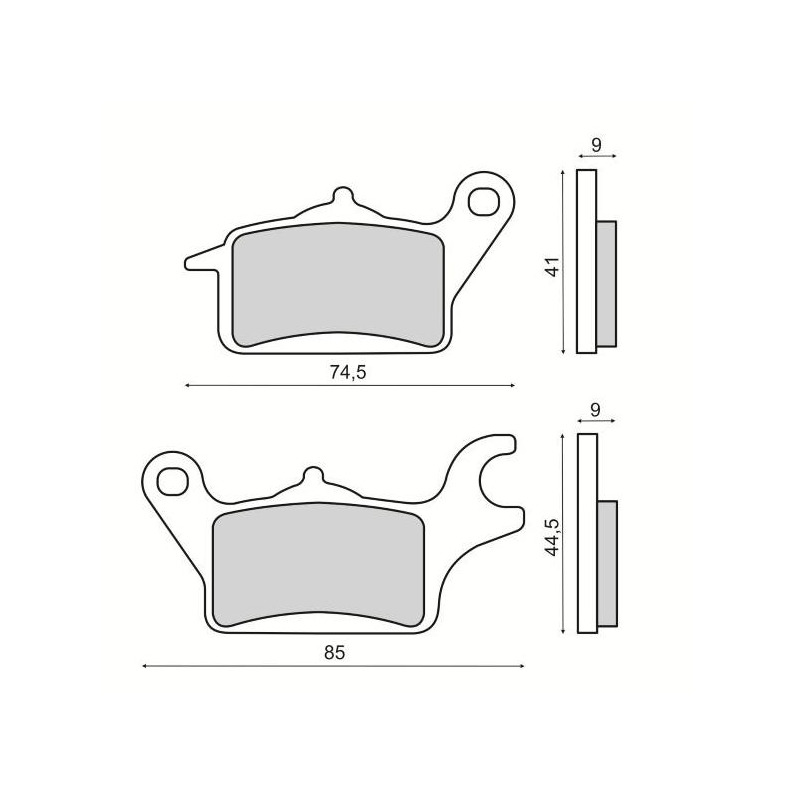 Plaquettes de Frein RMS - Organique - 225103550 - Yamaha Tricity 125/150cc 2014-17