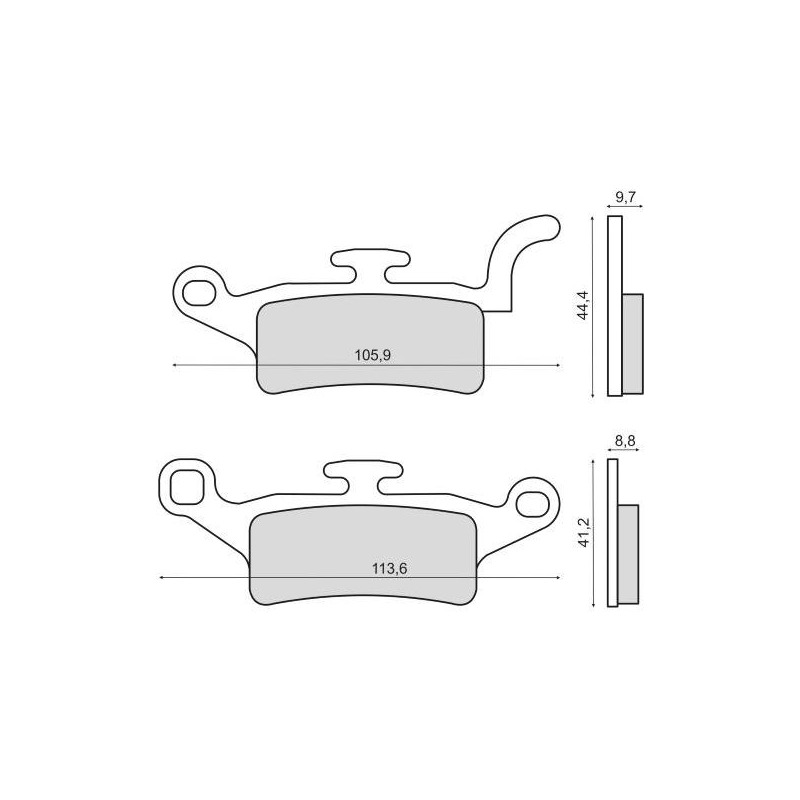 Plaquettes de Frein RMS - Organique - 225103250 - Yamaha Xenter 125/150cc 2012-17