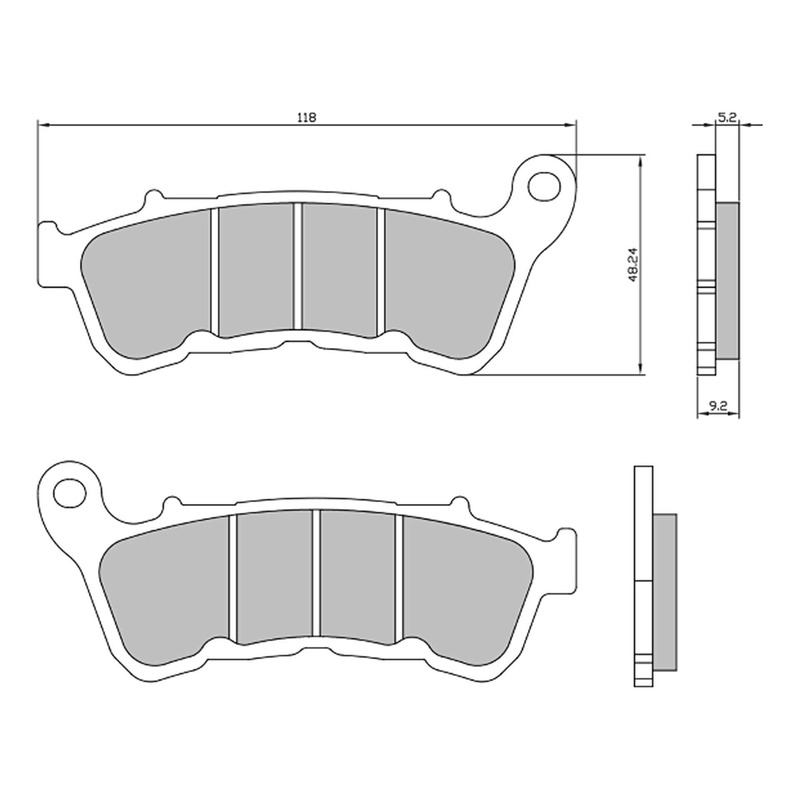 Plaquettes de frein RMS sinter Harley Davidson XL 883/1200 Sportster