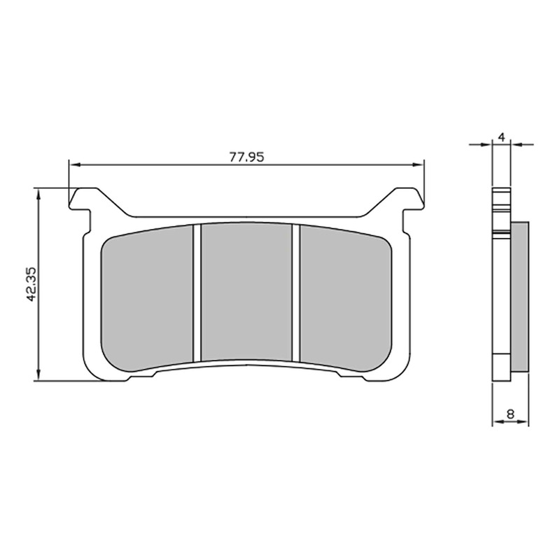 Plaquettes de frein RMS sinter Honda VFR 800