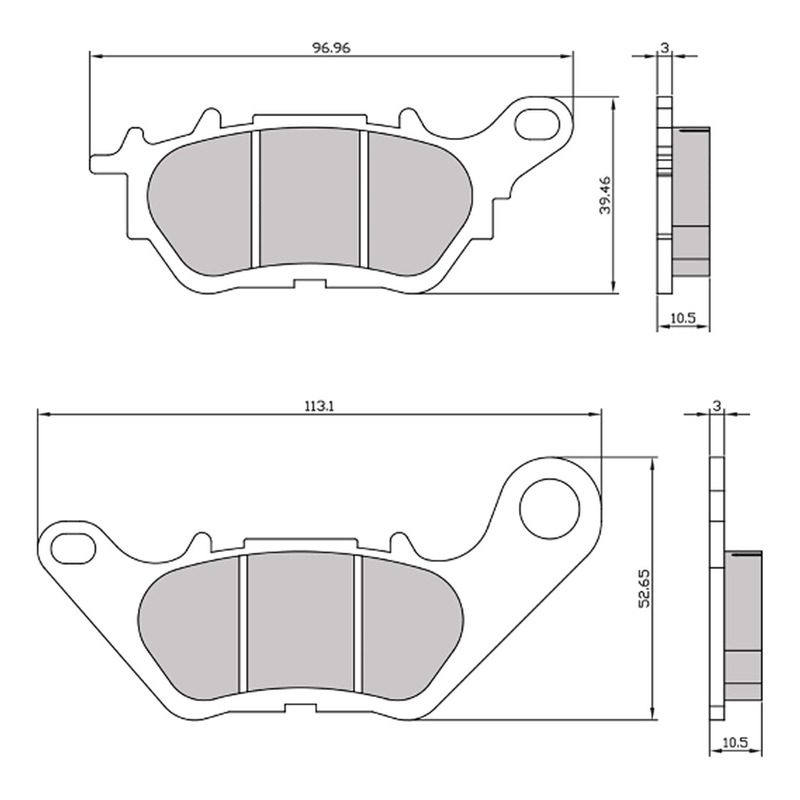 Plaquettes de frein RMS sinter X-Max/MT-03